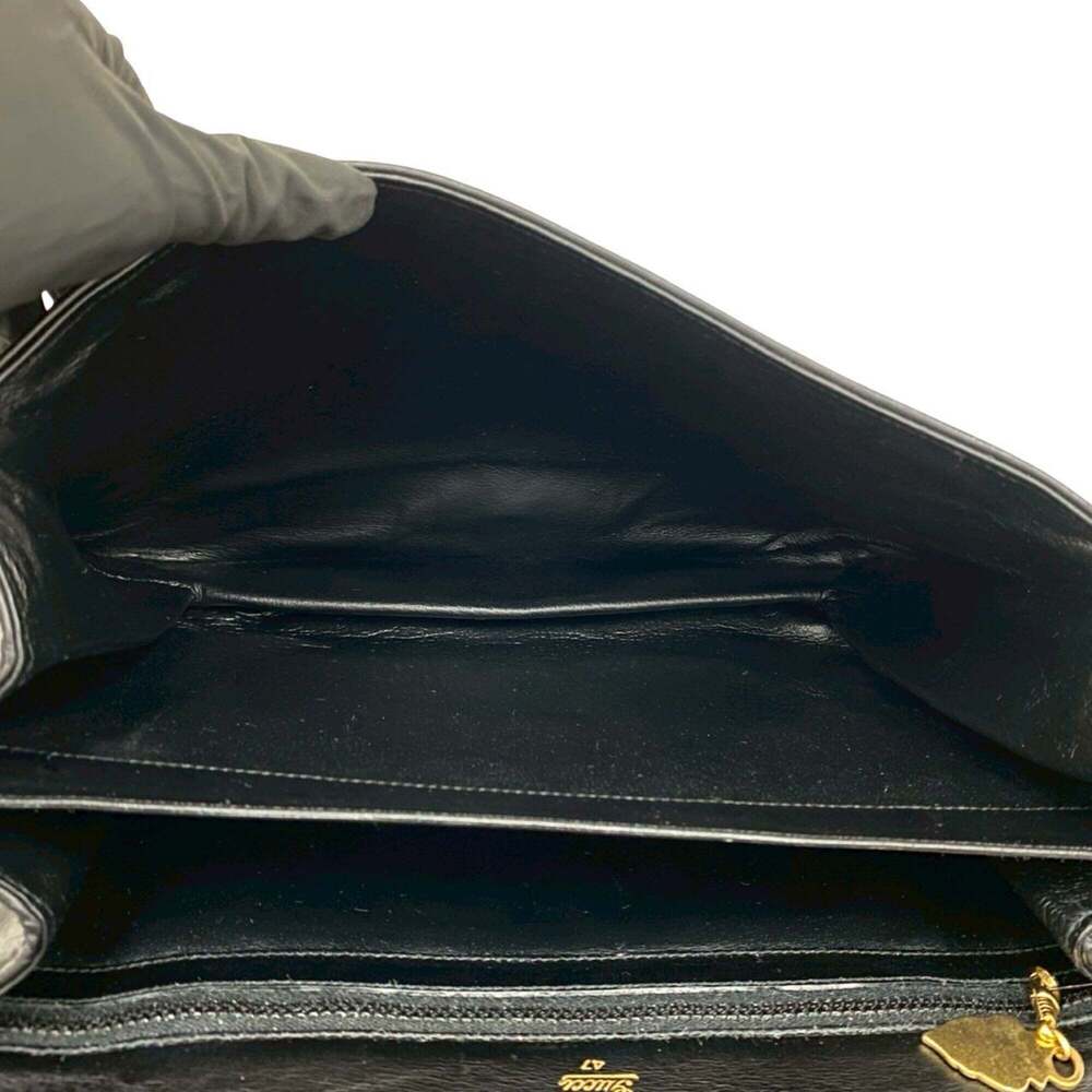 GUCCI Black Leather Shoulder Bag - Picture 9 of 10